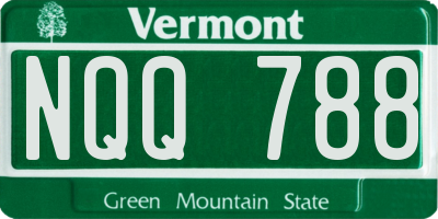 VT license plate NQQ788