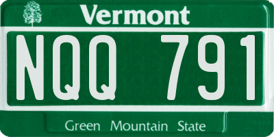VT license plate NQQ791