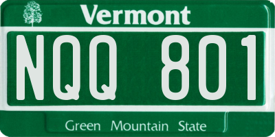 VT license plate NQQ801