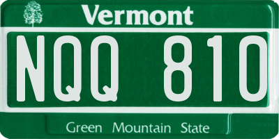 VT license plate NQQ810