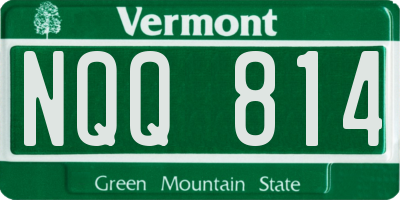 VT license plate NQQ814