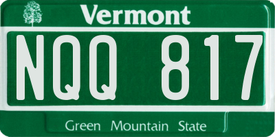 VT license plate NQQ817