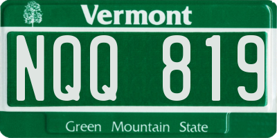 VT license plate NQQ819