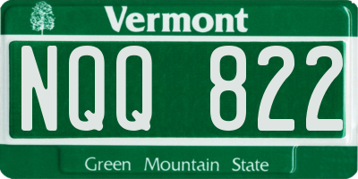 VT license plate NQQ822