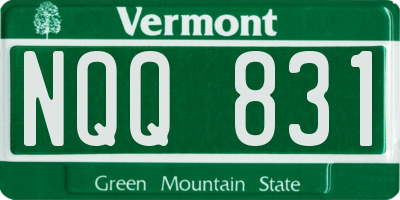 VT license plate NQQ831