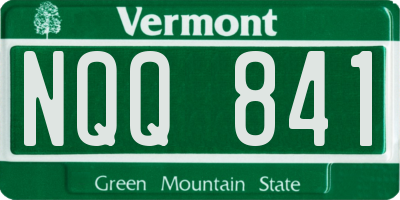 VT license plate NQQ841