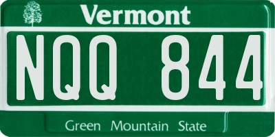 VT license plate NQQ844