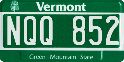 VT license plate NQQ852