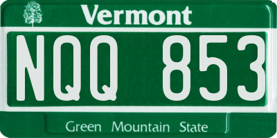 VT license plate NQQ853