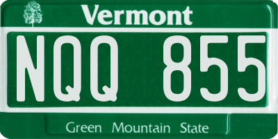 VT license plate NQQ855