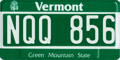 VT license plate NQQ856