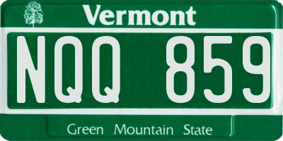 VT license plate NQQ859