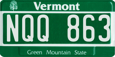 VT license plate NQQ863