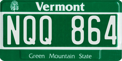 VT license plate NQQ864