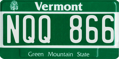 VT license plate NQQ866