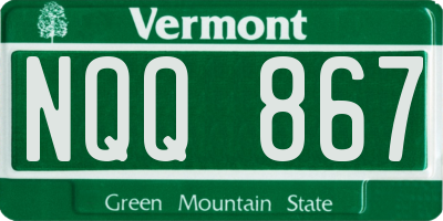 VT license plate NQQ867
