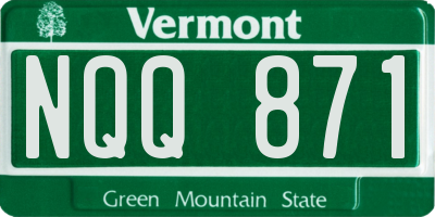 VT license plate NQQ871