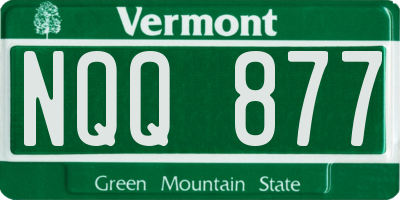 VT license plate NQQ877