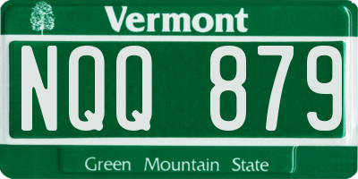VT license plate NQQ879