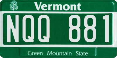 VT license plate NQQ881