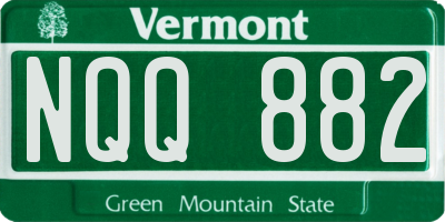 VT license plate NQQ882