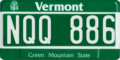 VT license plate NQQ886