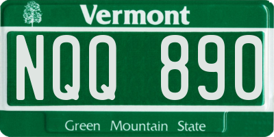 VT license plate NQQ890