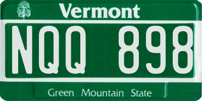 VT license plate NQQ898