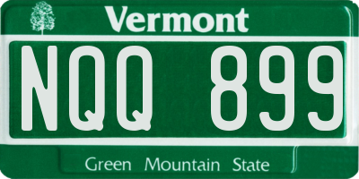 VT license plate NQQ899