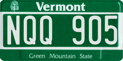 VT license plate NQQ905