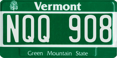 VT license plate NQQ908