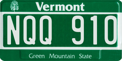 VT license plate NQQ910