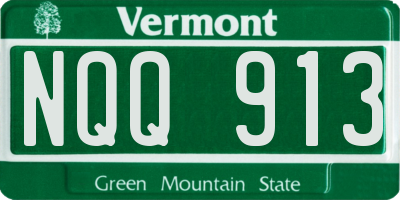 VT license plate NQQ913