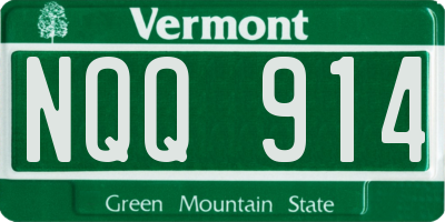 VT license plate NQQ914