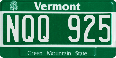 VT license plate NQQ925