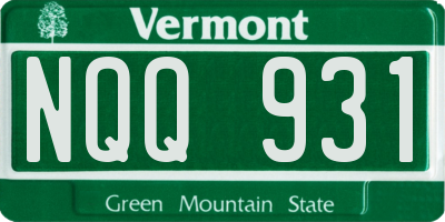 VT license plate NQQ931
