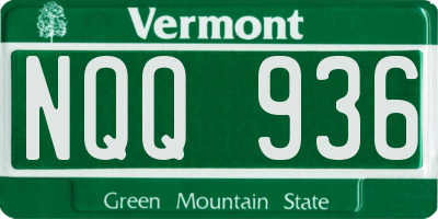 VT license plate NQQ936