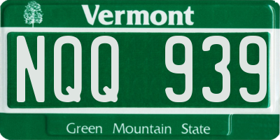 VT license plate NQQ939