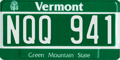 VT license plate NQQ941