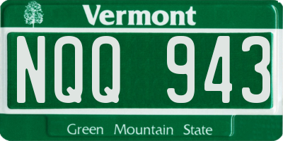 VT license plate NQQ943