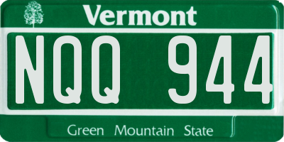 VT license plate NQQ944