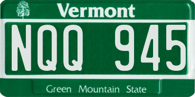 VT license plate NQQ945