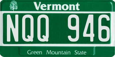 VT license plate NQQ946