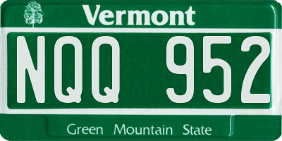VT license plate NQQ952