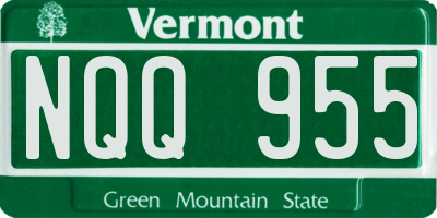 VT license plate NQQ955