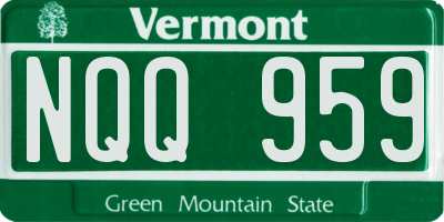 VT license plate NQQ959