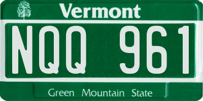 VT license plate NQQ961