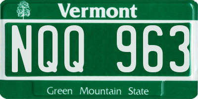 VT license plate NQQ963