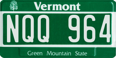 VT license plate NQQ964