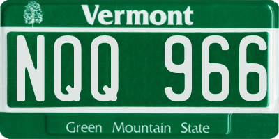 VT license plate NQQ966